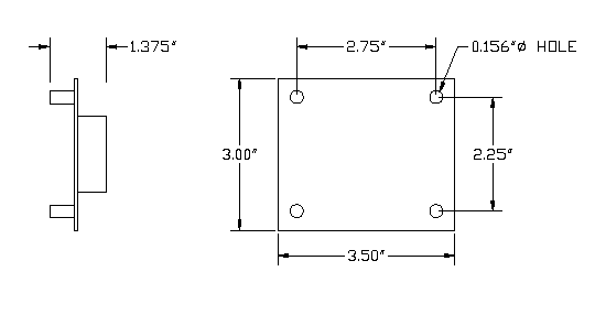 Frequency Divider Card Dimensions