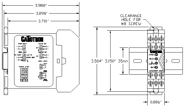 Accel Decel Module Dimensions