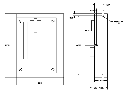 Dimensions for Electronic Relay Card