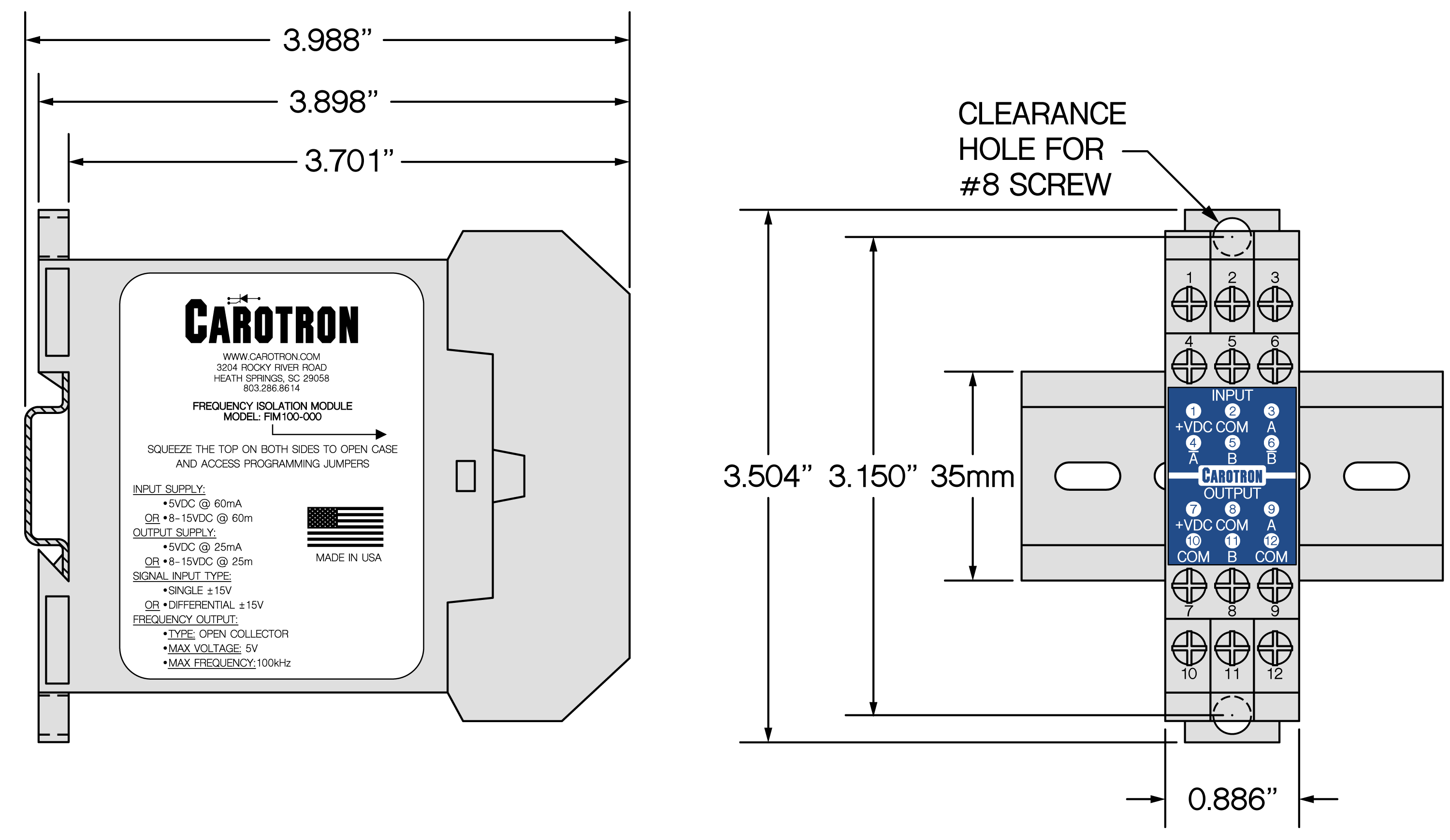 Dimensions - Dual Frequency Isolation